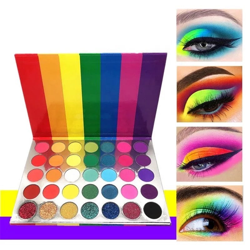 Rainbow Eyeshadow Palette | 35 Matte & Shimmer Shades
